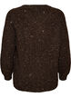 Cardigan med paljetter och knappar, Brun, Packshot image number 1