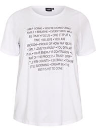 T-shirt med tryck, Vit