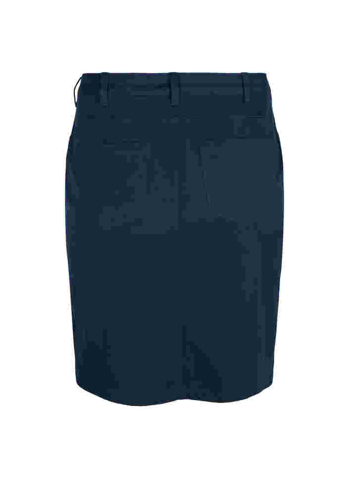 Kjol med knappar och kroppsnära passform, Navy, Packshot image number 1