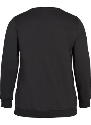 Julsweatshirt med paljetter, Black, Packshot image number 1