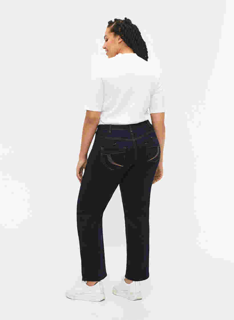 Regular fit Gemma jeans med hög midja, Blue denim, Model image number 2