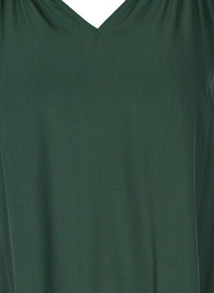 A-linjeskuren klänning med korta ärmar och fickor, Scarab, Packshot image number 2