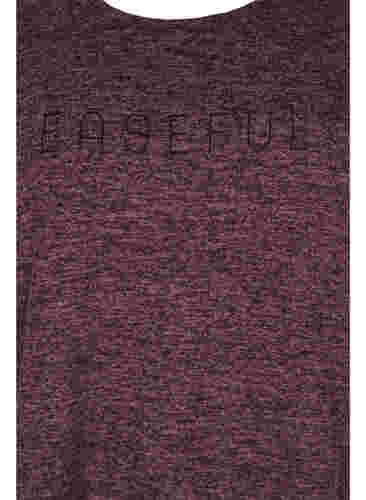 Melerad tröja med texttryck, Port Royal Mel., Packshot image number 2
