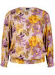 Smockblus med blomtryck, Purple Flower, Packshot image number 0