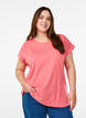 Kort&auml;rmad t-shirt i bomullsblandning, Rosa, Model image number 0