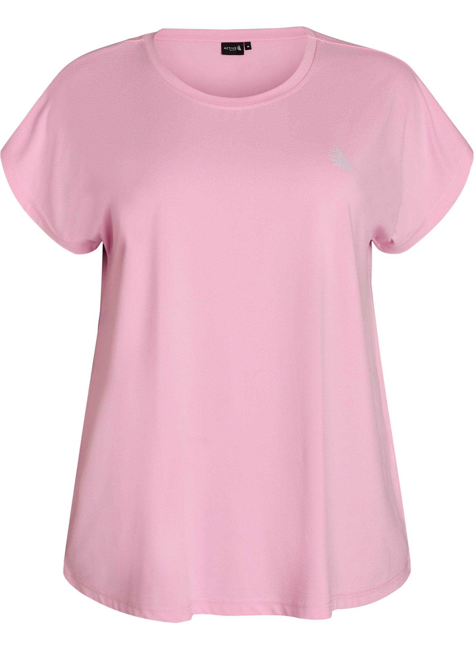 Zizzi Enf&auml;rgad tr&auml;nings-T-shirt, Rosa, Packshot image number 0