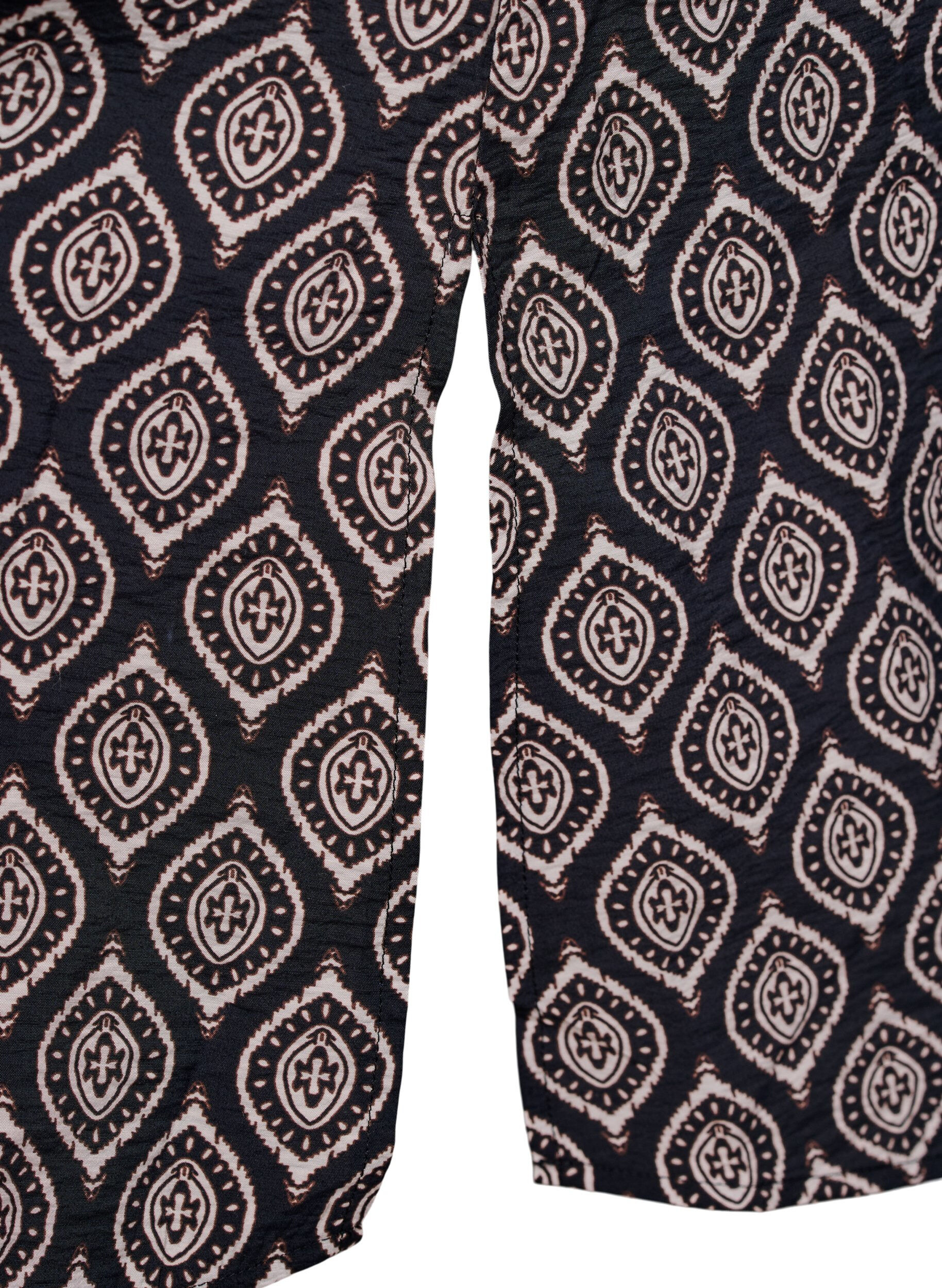 Zizzi Kl&auml;nning med v-ringning i viskos, Bl&aring;, Packshot image number 3