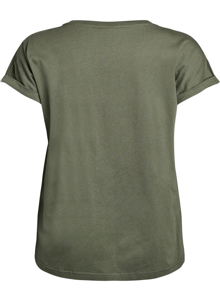 T-shirt med djurprint och text, Thyme W. Wild, Packshot image number 1