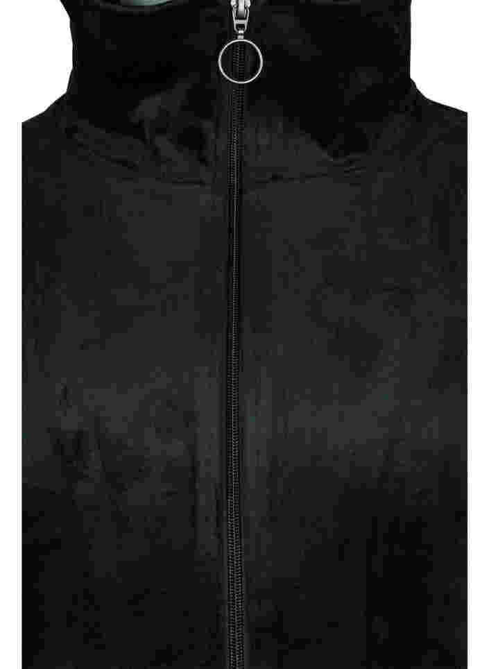 Klänning  i velour med blixtlås och fickor, Black, Packshot image number 2