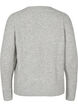 Melerad pullover med pärlknappar, Light Grey Melange, Packshot image number 1