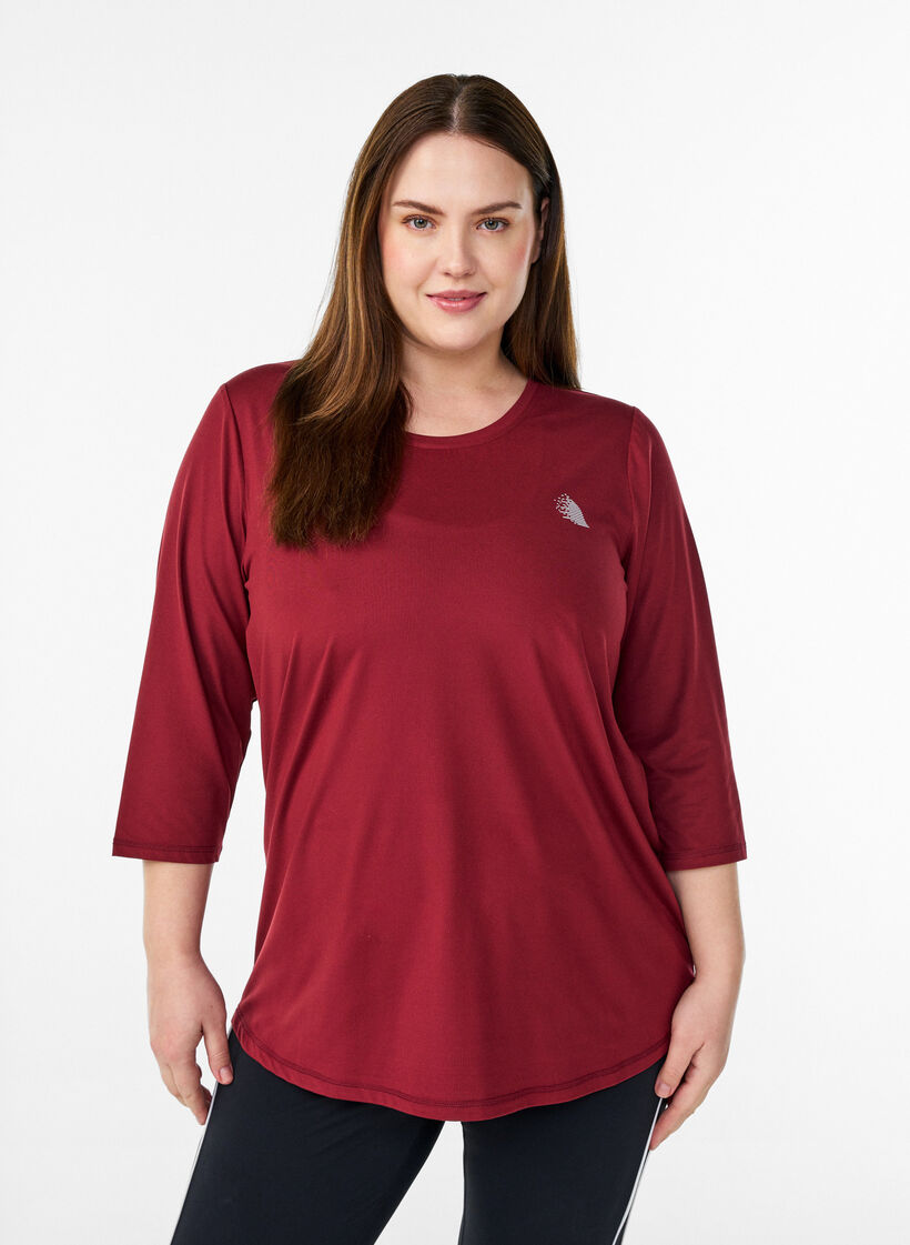 Tr&auml;ningstr&ouml;ja med 3/4 &auml;rmar, R&ouml;d, Model image number 0