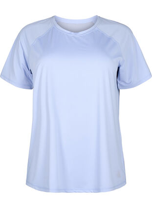 Tränings-T-shirt med nätrygg, Zen Blue, Packshot image number 0