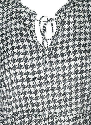 Klänning med veck och knytdetalj, Black Comb, Packshot image number 2
