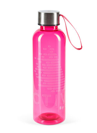 Vattenflaska med logo och skruvkork, Pink Active, Packshot image number 0