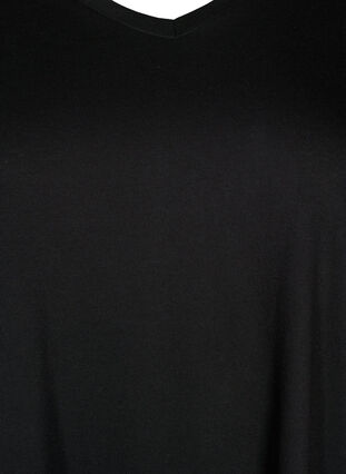 A-linjeskuren t-shirt med korta ärmar, Black, Packshot image number 2