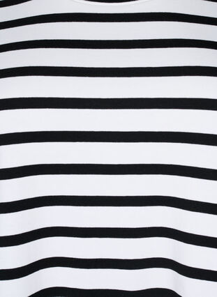 Randig t-shirt i bomull, Black Stripes, Packshot image number 2