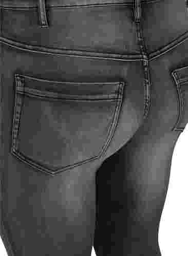Super slim Amy jeans med hög midja, Dark Grey Denim, Packshot image number 3