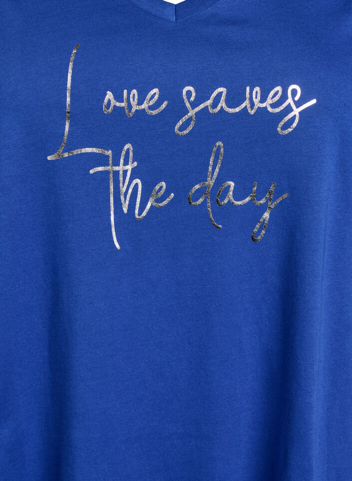 Nattlinne i ekologisk bomull med v-ringning, , Packshot image number 2