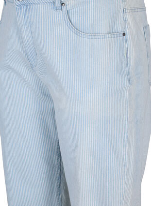 Raka jeans med ankellängd, Light Blue Stripe, Packshot image number 2