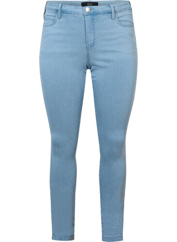 Super slim Amy jeans med hög midja, Ex Lgt Blue, Packshot image number 0