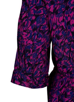 FLASH – Skjortklänning med tryck, Pink Blue AOP, Packshot image number 3