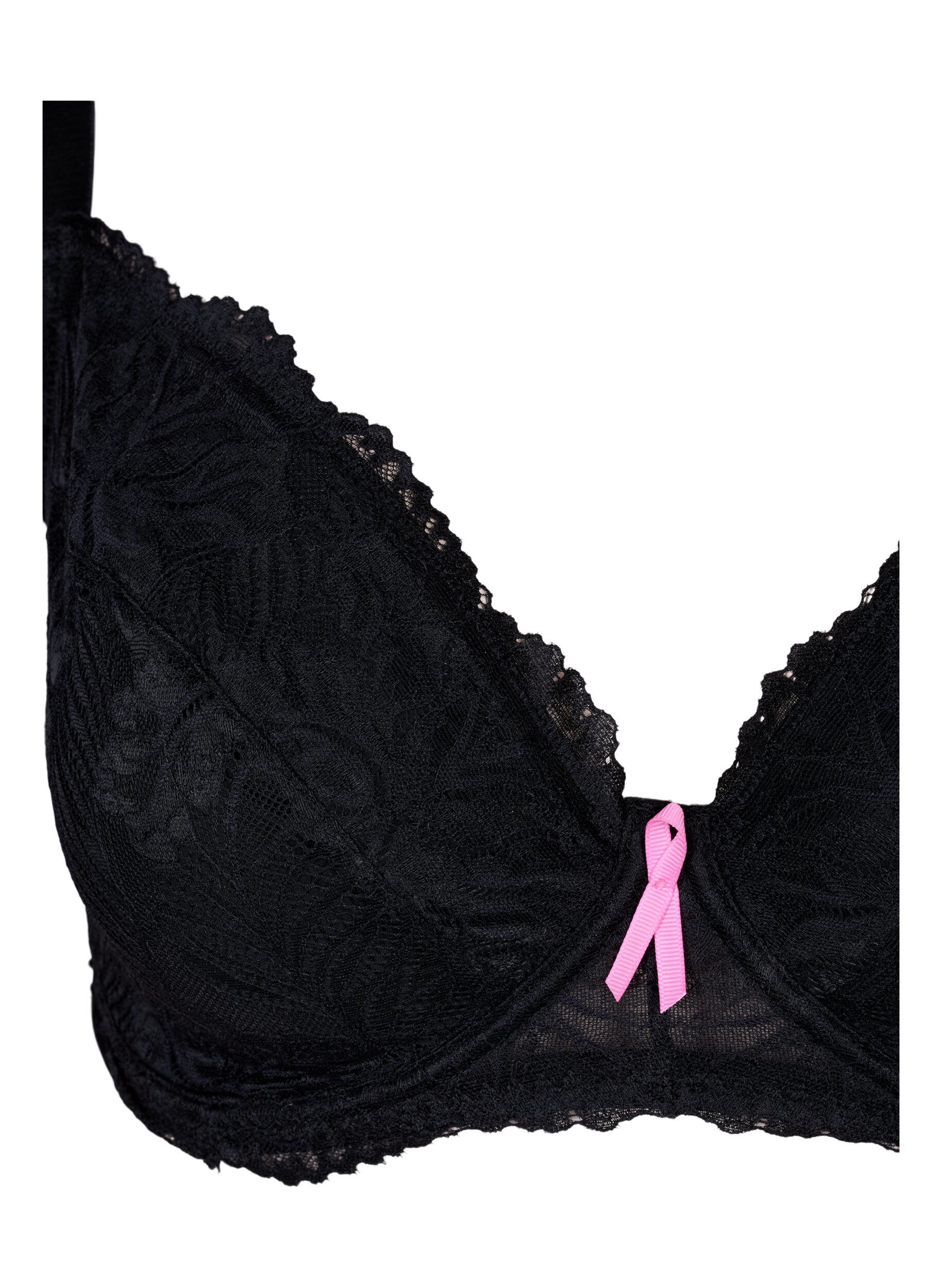 Zizzi Support the breasts &ndash; bygel-bh f&ouml;r br&ouml;stprotes, Black, Packshot image number 2