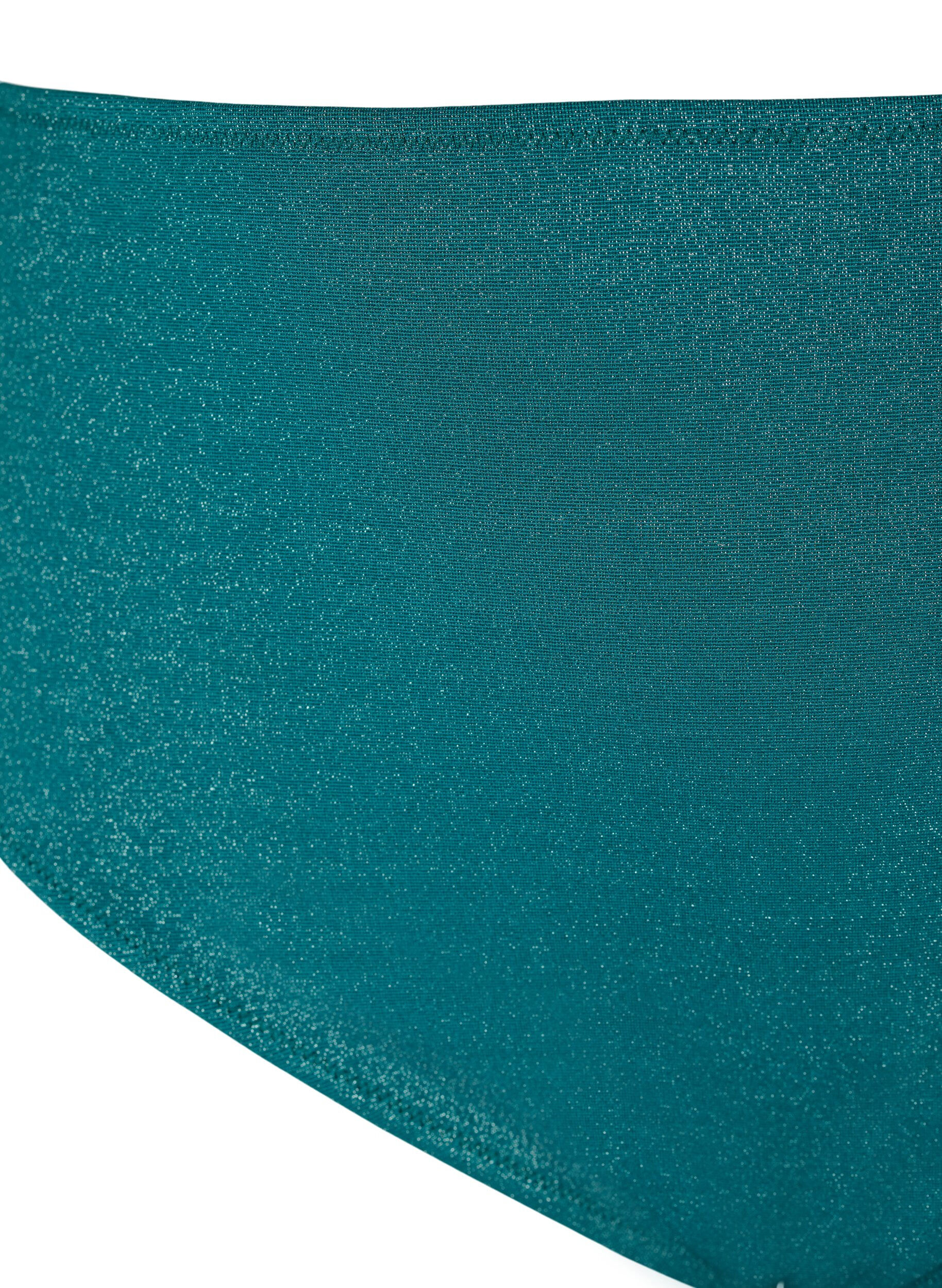 Zizzi Glittriga bikinitrosor med h&ouml;g midja, Gr&ouml;n, Packshot image number 2