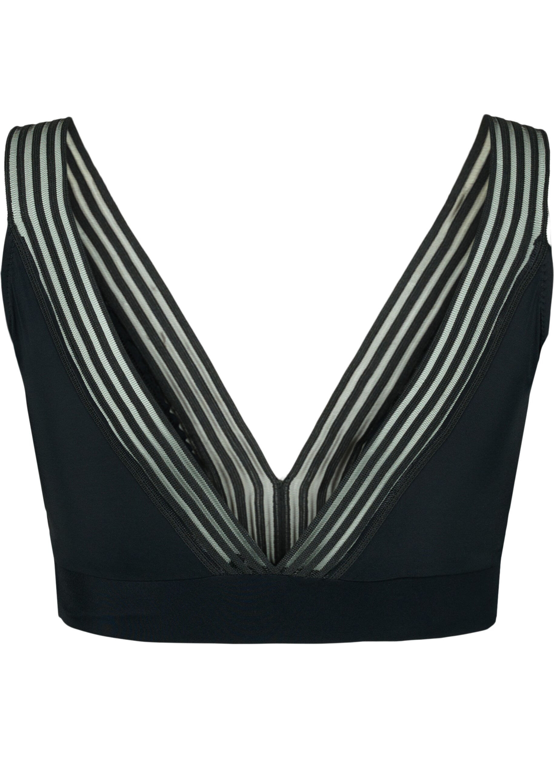 Zizzi Bikinitopp med mesh, Black, Packshot image number 1