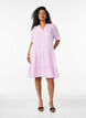 Kort a-linjeformad kl&auml;nning i bomullsmuslin, Lila, Model image number 1