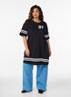 Kort t-shirtkl&auml;nning med sportiga detaljer, Svart, Model image number 1