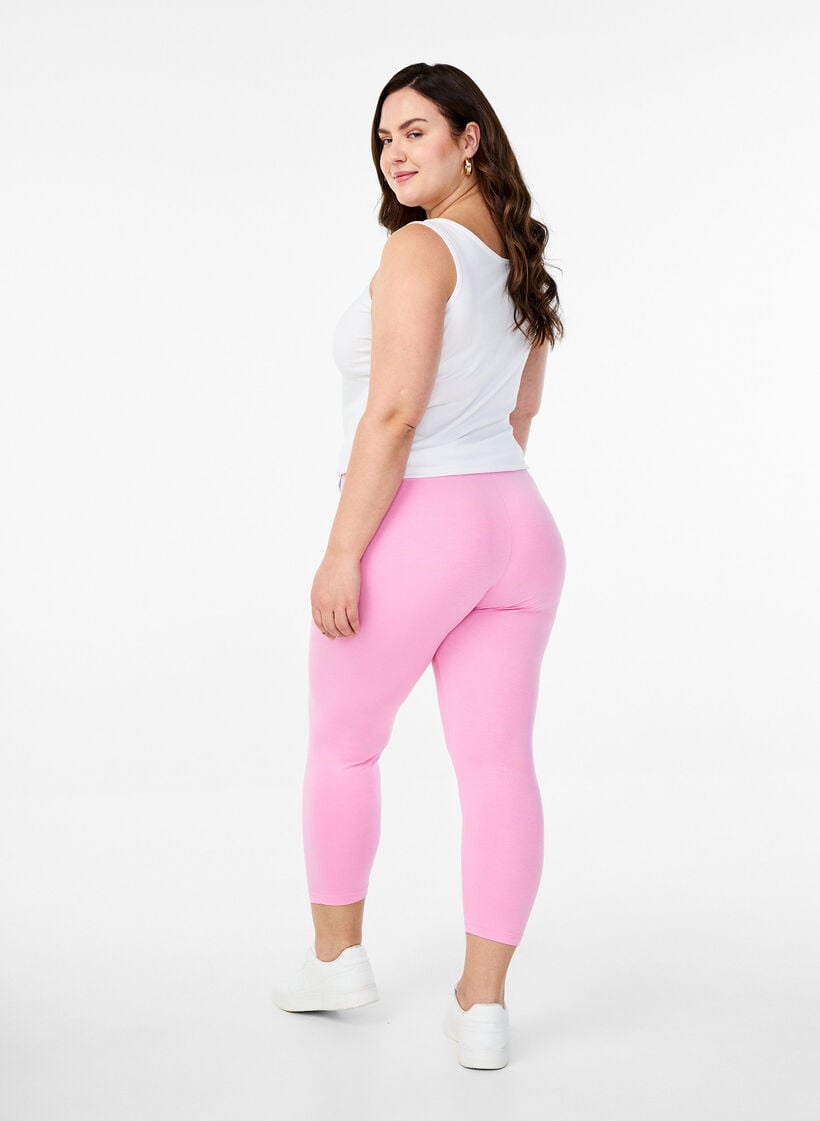 Basleggings i viskos med 3/4-delsl&auml;ngd, Rosa, Model image number 2