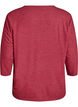 Jerseyblus med 3/4-&auml;rm, R&ouml;d, Packshot image number 1