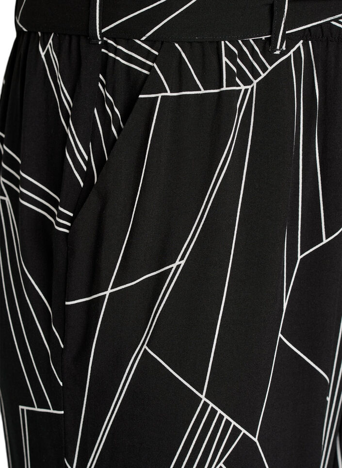 Viskosbyxor med h&ouml;g midja, Svart, Packshot image number 2