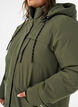 Vattenavvisande parkas med huva och funktionella detaljer, Gr&ouml;n, Model image number 3