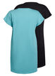 2-pack t-shirtkl&auml;nningar med korta &auml;rmar, Bl&aring;, Packshot image number 1