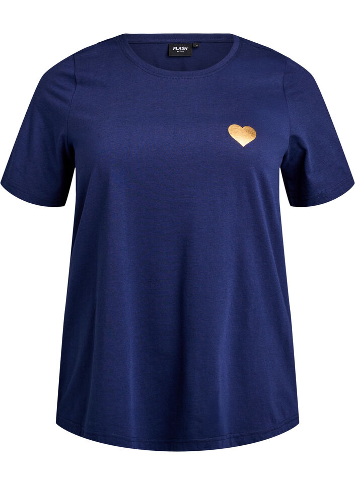 T-shirt med tryck, Bl&aring;, Packshot image number 0