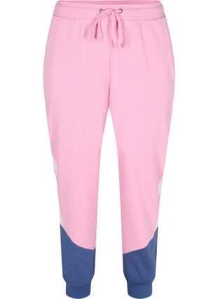 Sweatpants med colour-block, C. Pink C. Blocking, Packshot image number 0