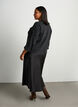 Midikjol i satin, Svart, Model image number 2