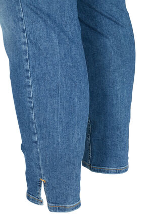 Sanna jeans med slits vid foten, Dark blue denim, Packshot image number 3