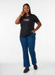 T-shirt med motiv, Svart, Model image number 1