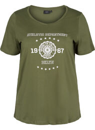 T-shirt i bomull med tryck, Ivy Green ATHLETIC