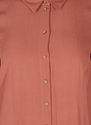 Lång skjortklänning i viskos, Copper Brown, Packshot image number 2