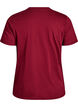 Enkel t-shirt i bomull med rund halsringning, M&ouml;rk Bordeaux, Packshot image number 1