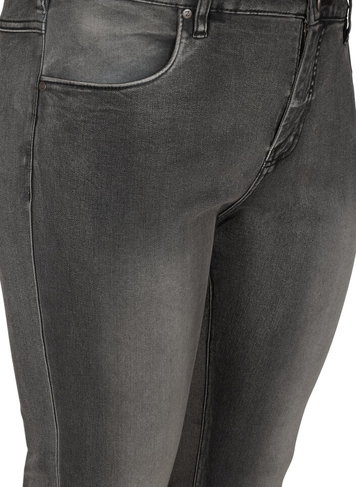 Emily jeans med smal passform och normal midja, Gr&aring;, Packshot image number 2