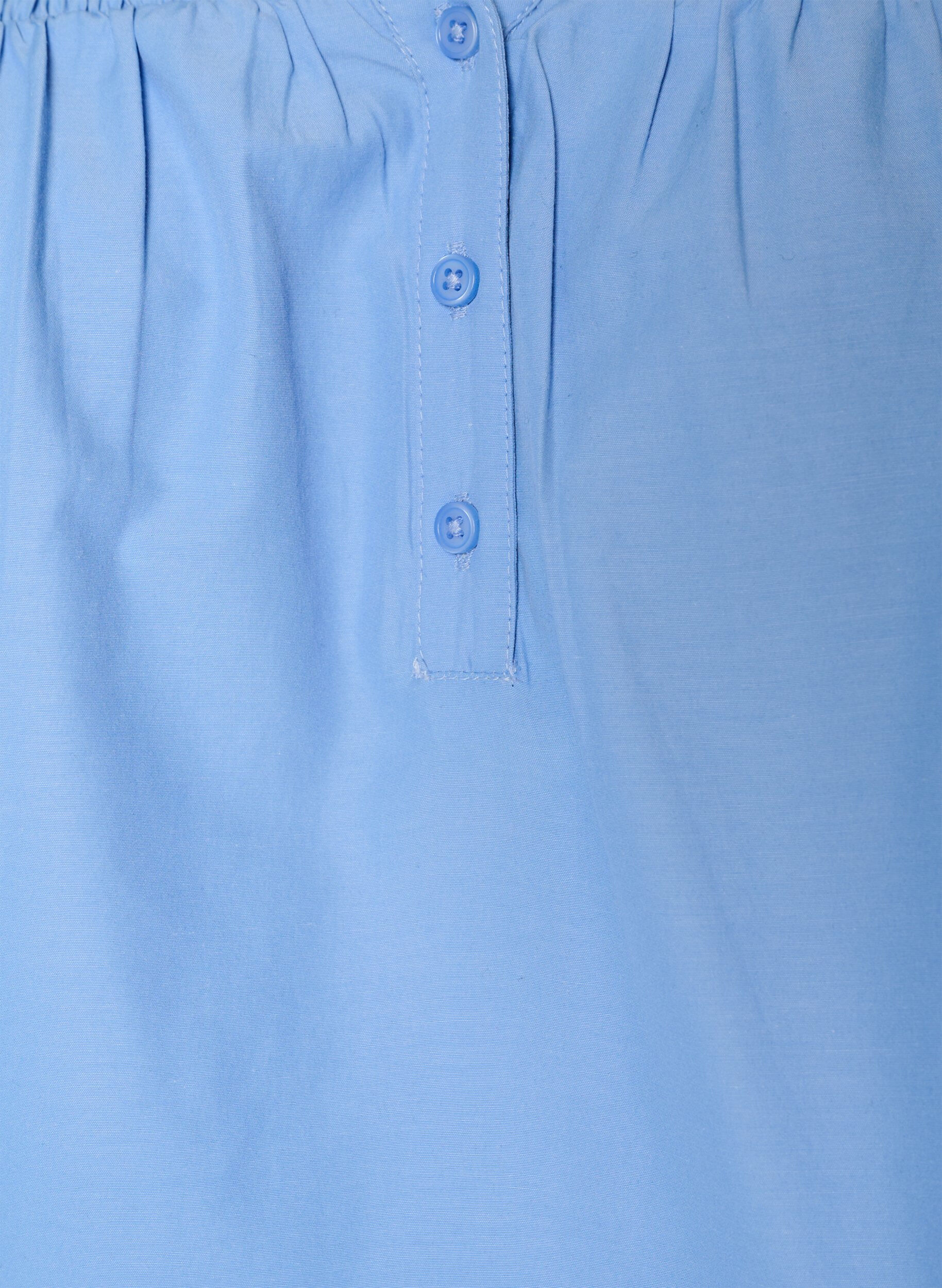 ZizziBlus med smock och 3/4-&auml;rmar, Bl&aring;, Packshot image number 2