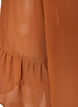 Blus med knytband och volangdetaljer, Brun, Packshot image number 3
