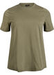 Enkel t-shirt i bomull med rund halsringning, Gr&ouml;n, Packshot image number 0