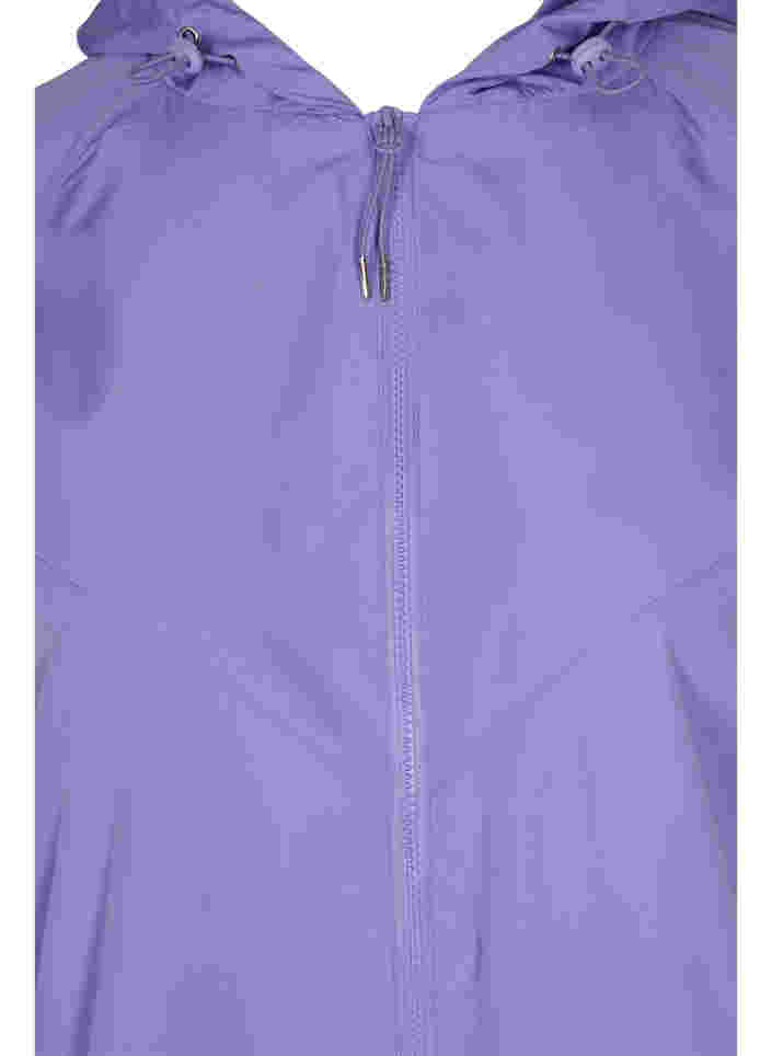 Kort jacka med huva och justerbar nederkant, Paisley Purple, Packshot image number 2
