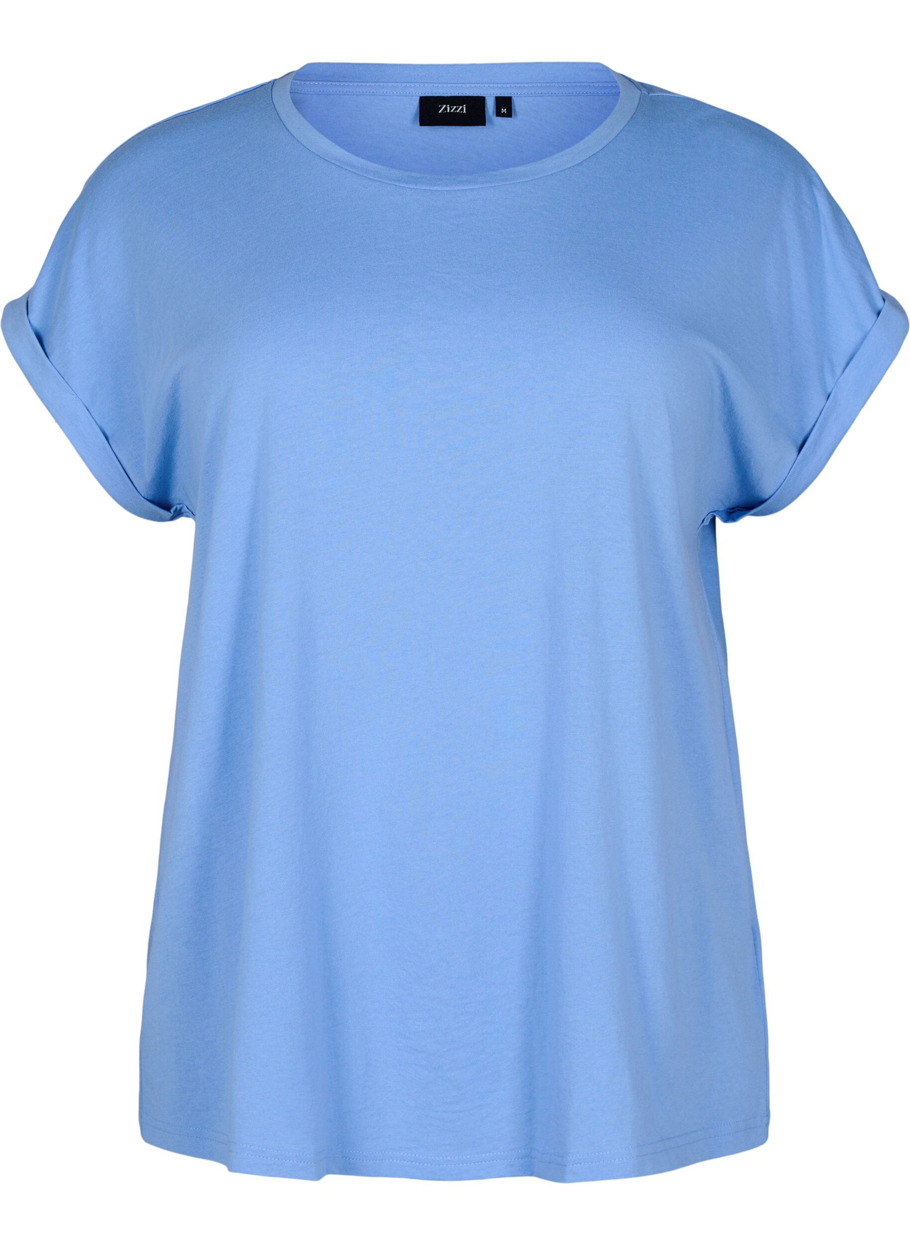 ZizziTv&aring;pack kort&auml;rmade t-shirts, Bl&aring;, Packshot image number 2