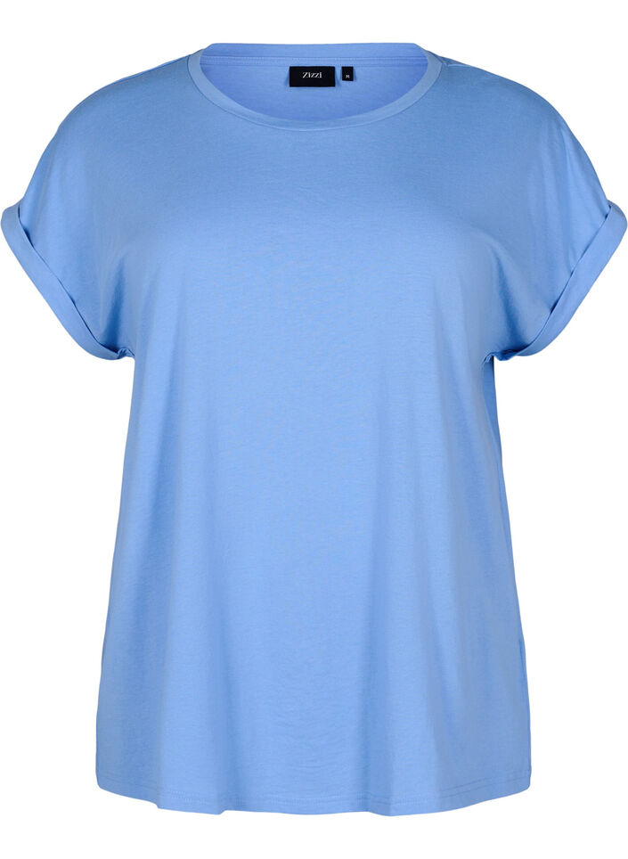 Tv&aring;pack kort&auml;rmade t-shirts, Bl&aring;, Packshot image number 2